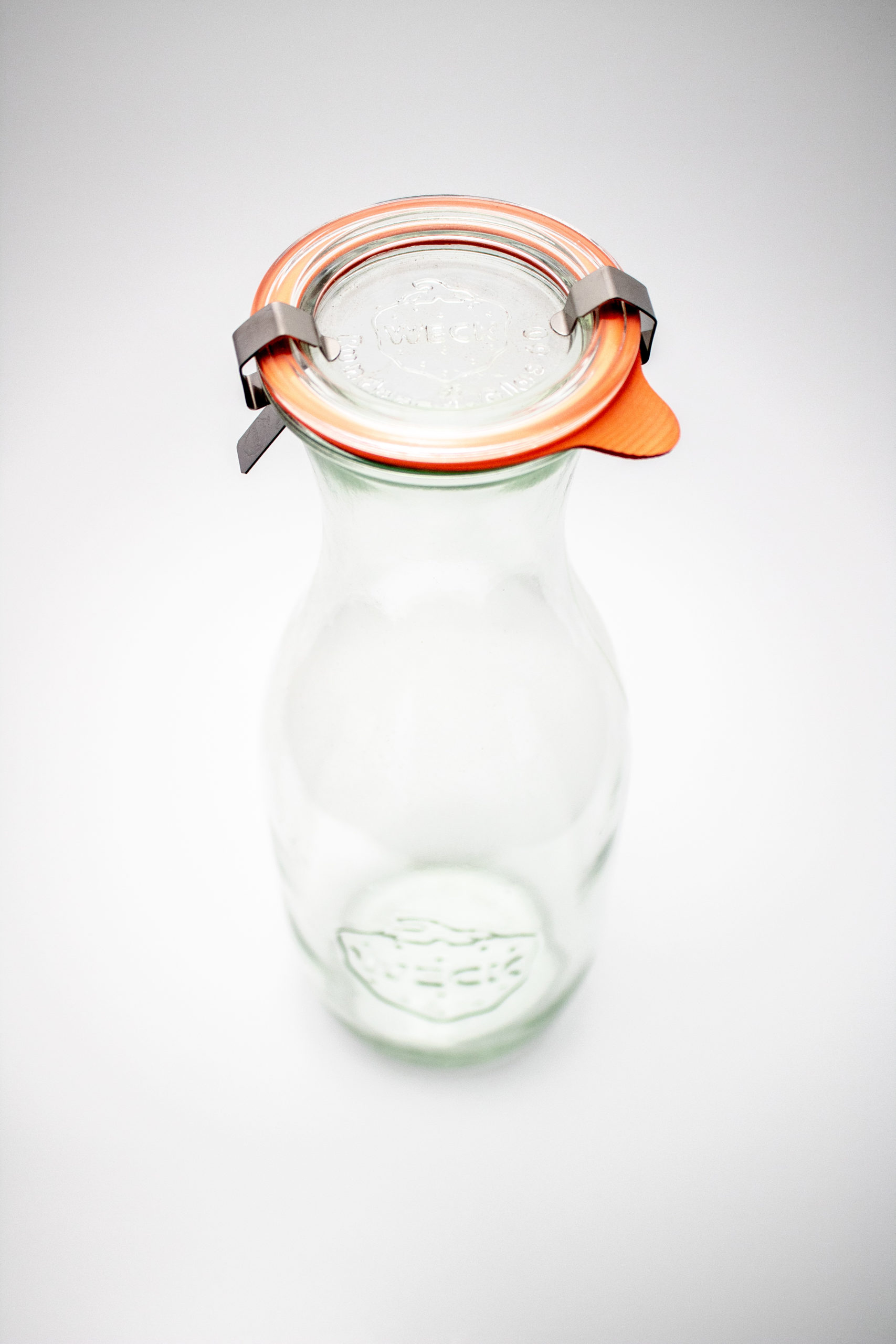 Weck Juice Jar Combo Pack 1-Liter jar 764 1/2-Liter jar with Glass Lids 