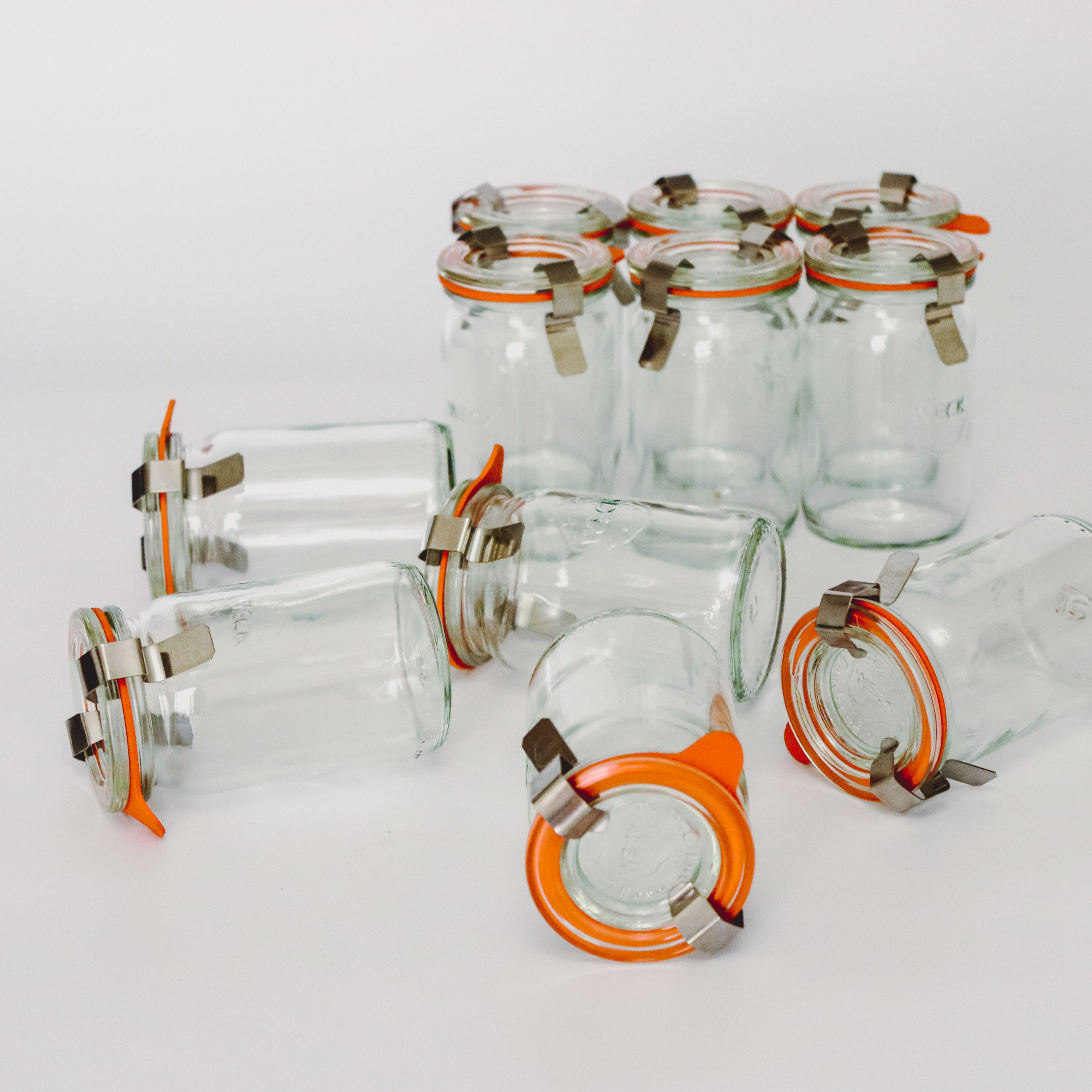 974 - 1 1/2 L Cylindrical Jar (Set of 2) - Weck Jars
